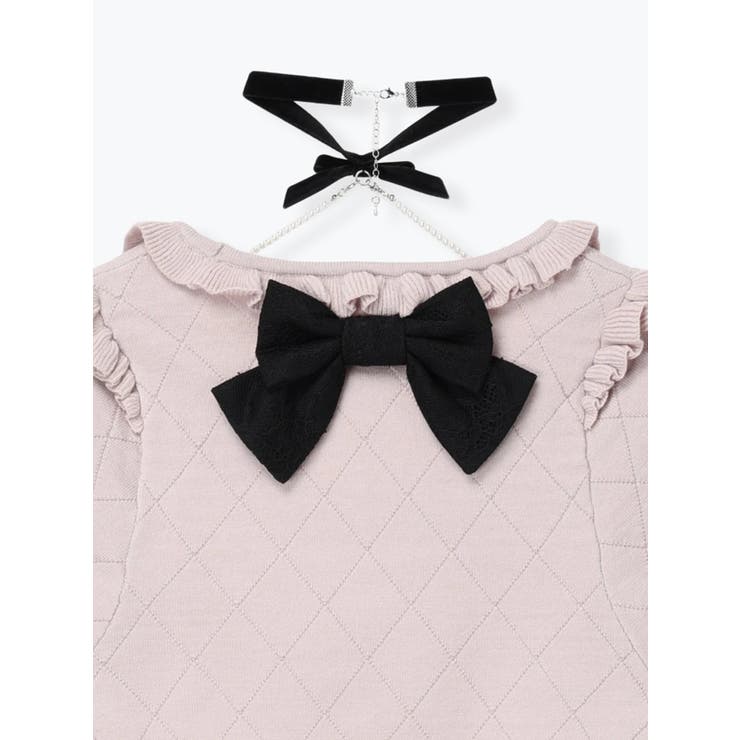 バックリボンベロアチョーカーニット | NOEMIE | 詳細画像6 