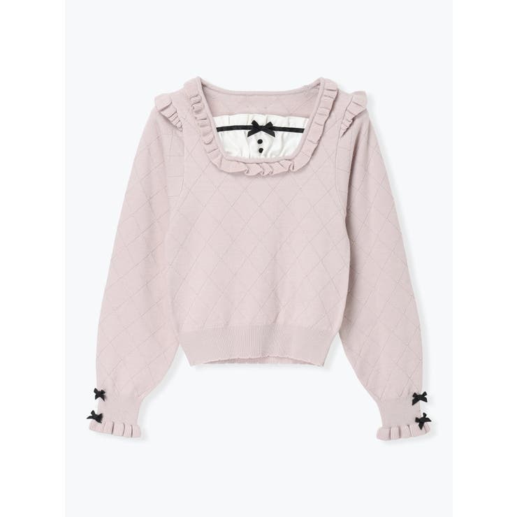 バックリボンベロアチョーカーニット | NOEMIE | 詳細画像8 