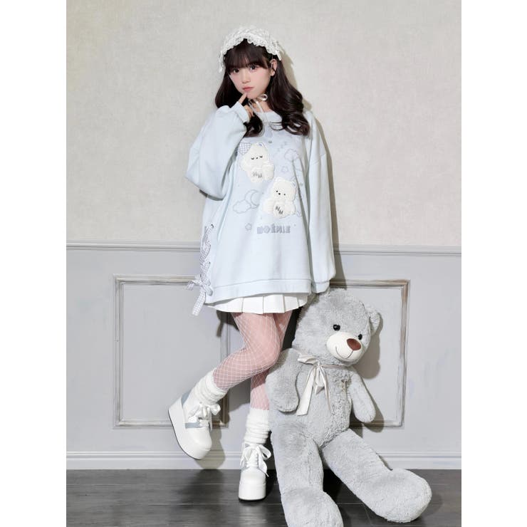 もこもこくまギンガムリボンチュニック | NOEMIE | 詳細画像7 