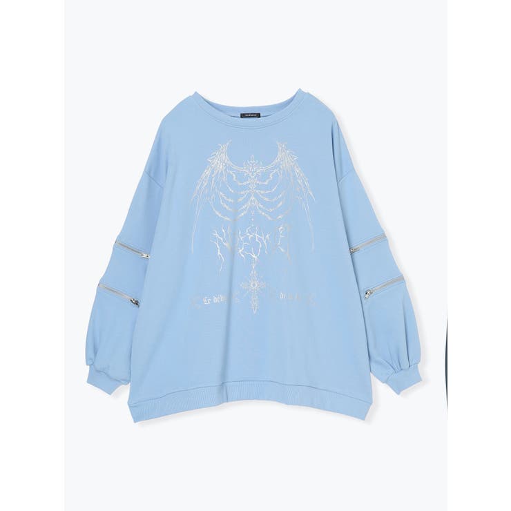 袖ファスナークロスプリントユニセックスプルオーバー | NOEMIE | 詳細画像12 