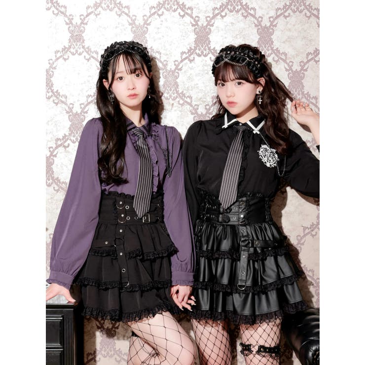 ストライプネクタイエンブレムブラウス | NOEMIE | 詳細画像1 