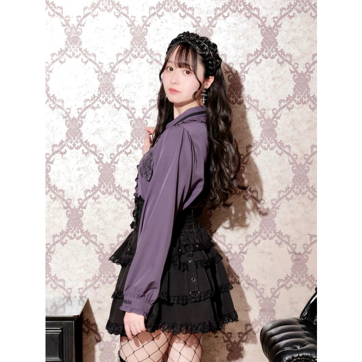 ストライプネクタイエンブレムブラウス | NOEMIE | 詳細画像2 