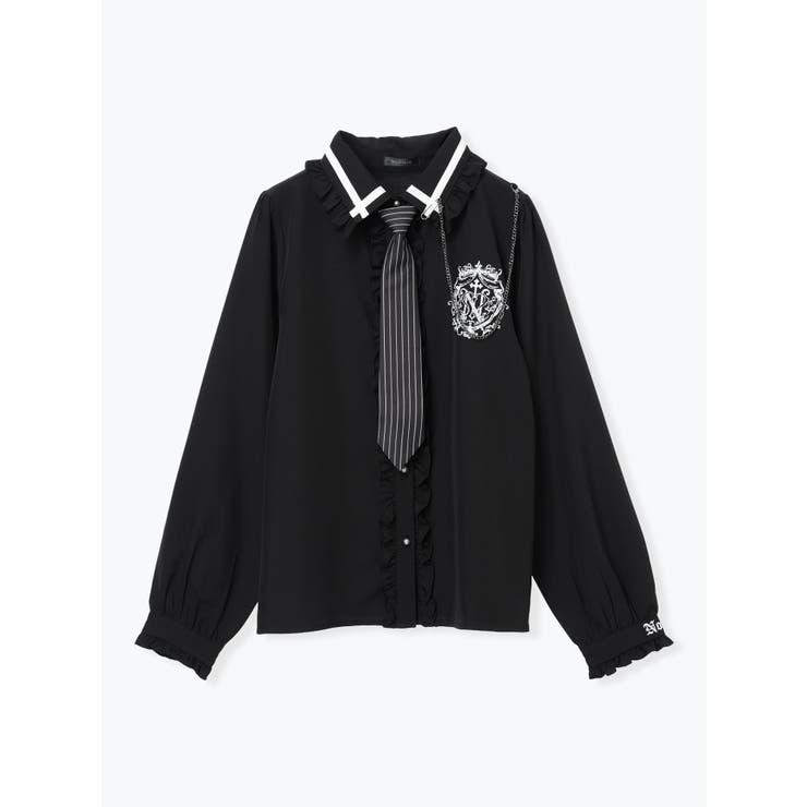 ストライプネクタイエンブレムブラウス | NOEMIE | 詳細画像17 