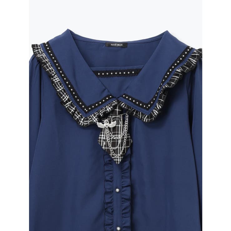 チェックフリルミニネクタイセーラーブラウス | NOEMIE | 詳細画像23 