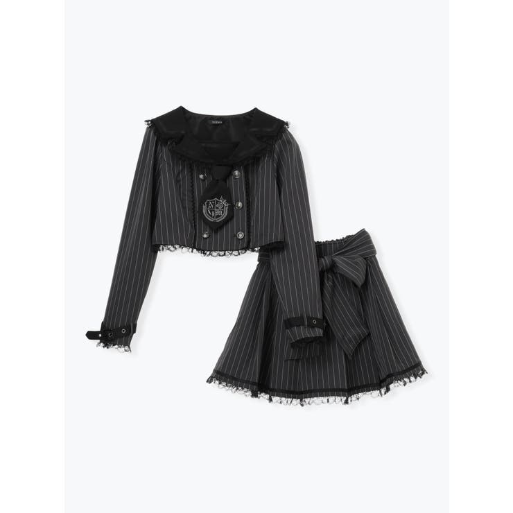 テーラードネクタイ刺繍セーラーセットアップ | NOEMIE | 詳細画像12 