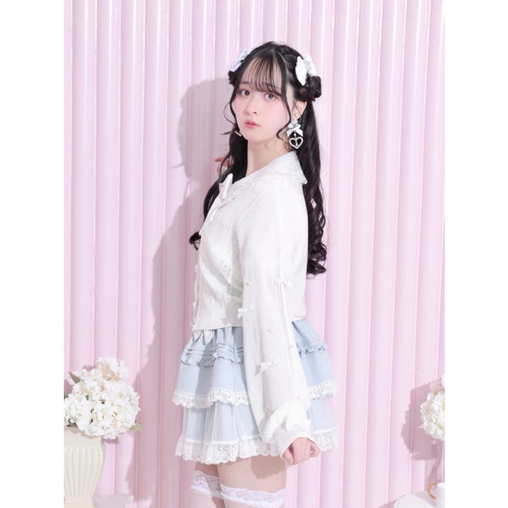 メニーリボンハートケーブルサマーカーデ | NOEMIE | 詳細画像11 
