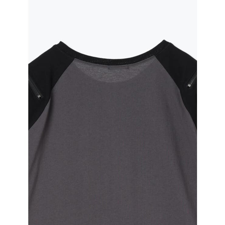 病みくまラグラン肩ジップユニセックスTシャツ | NOEMIE | 詳細画像18 