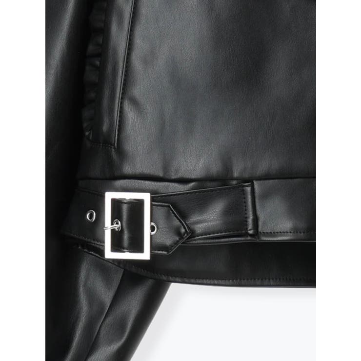バックリボンフリルライダース合皮ジャケット | NOEMIE | 詳細画像13 
