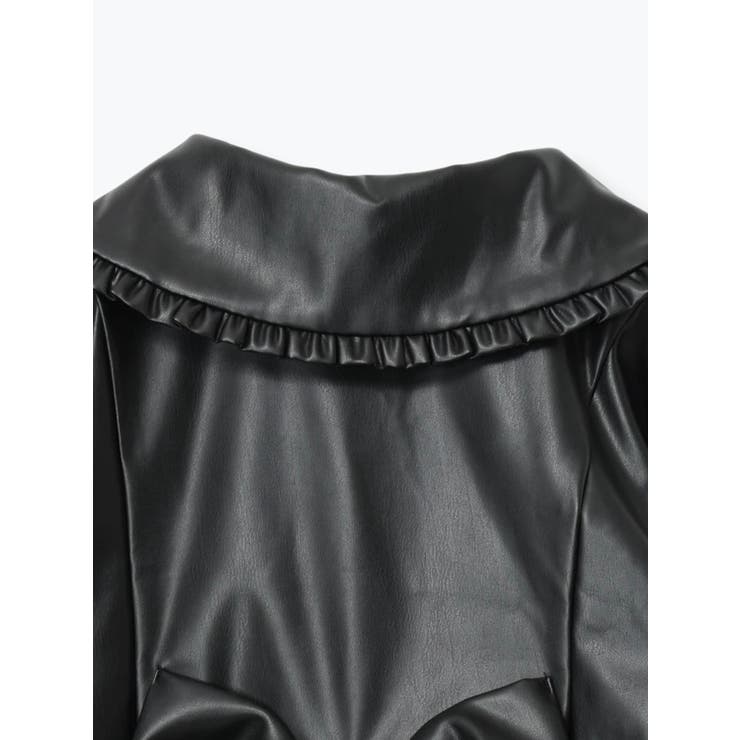 バックリボンフリルライダース合皮ジャケット | NOEMIE | 詳細画像14 
