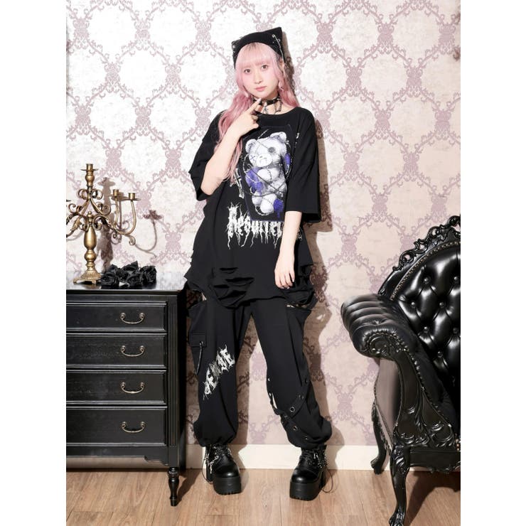 病みくまチェーンユニセックスＴシャツ | NOEMIE | 詳細画像7 