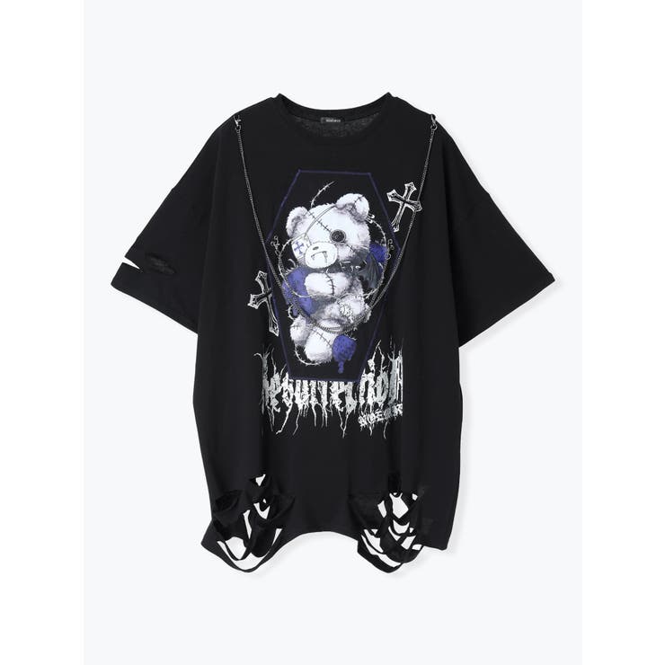 病みくまチェーンユニセックスＴシャツ | NOEMIE | 詳細画像11 