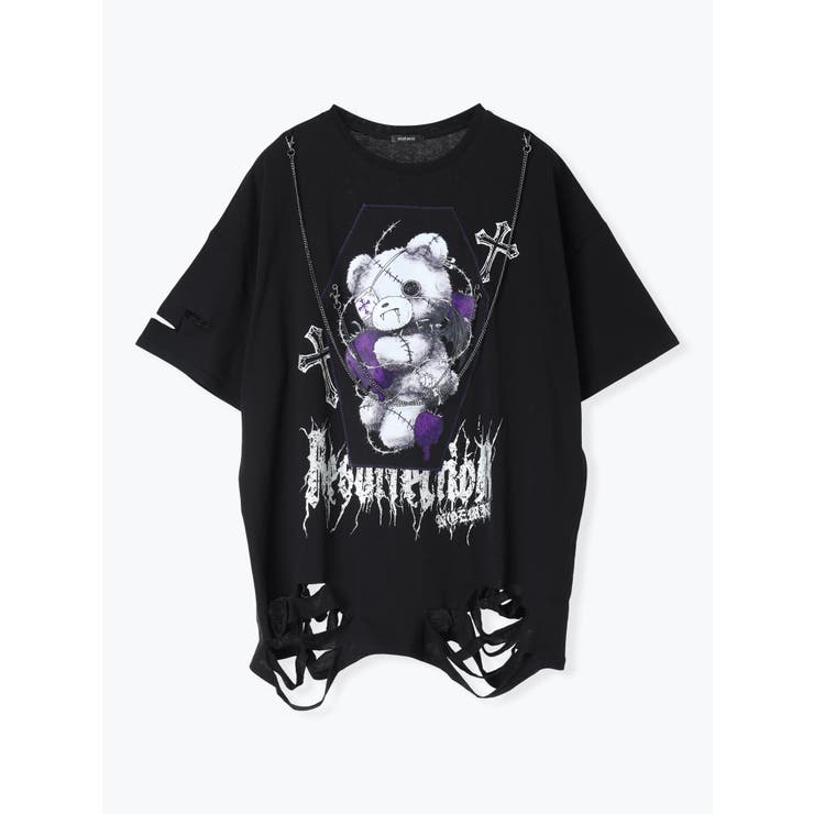 病みくまチェーンユニセックスＴシャツ | NOEMIE | 詳細画像12 