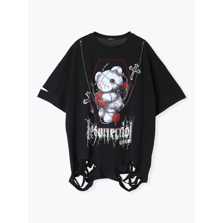 病みくまチェーンユニセックスＴシャツ | NOEMIE | 詳細画像13 