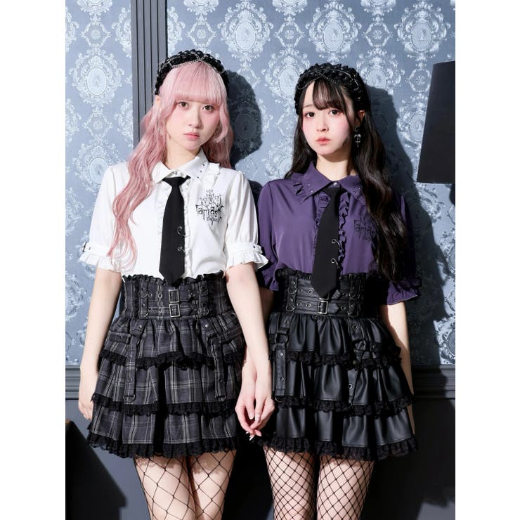 袖バックル衿スタッズブラウス | NOEMIE | 詳細画像1 