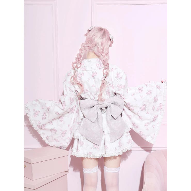 ローズブーケチュールフレア浴衣ドレス[品番：PLMW0016614]｜NOEMIE