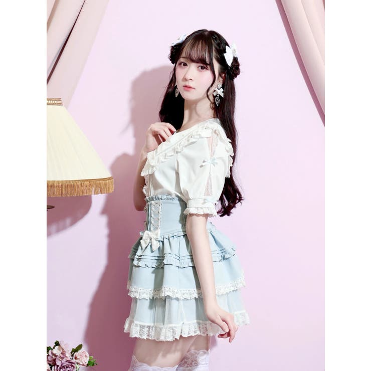 スリーブリボンハートバックルセーラーブラウス | NOEMIE | 詳細画像2 