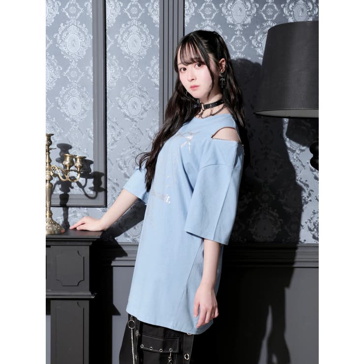 肩ZIPアバラプリントTシャツ | NOEMIE | 詳細画像5 