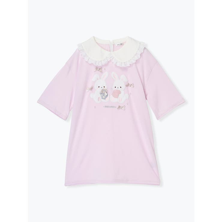 メニーリボンバニーワッペン刺繍Tシャツ | NOEMIE | 詳細画像10 