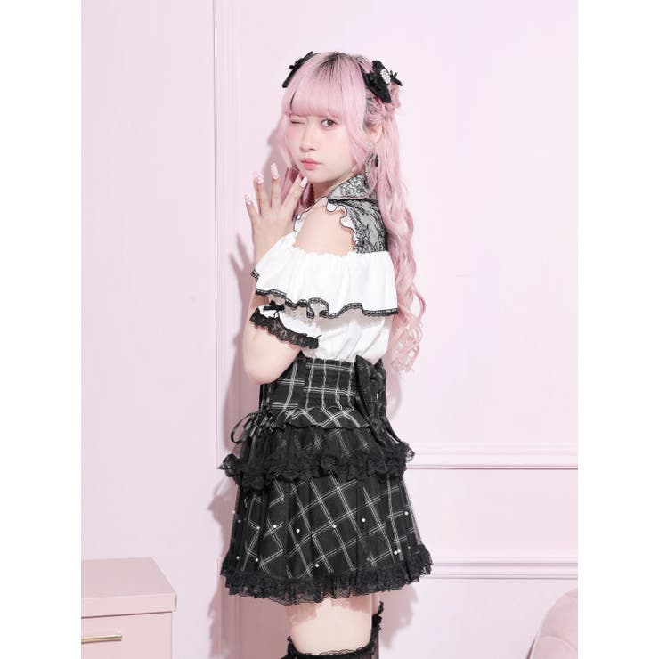 ケープフリルオープンショルダーハートバックルブラウス | NOEMIE | 詳細画像8 