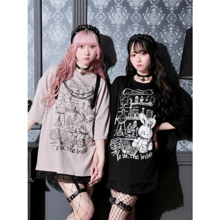 病みうさハーネスバックリボンTシャツ | NOEMIE | 詳細画像1 