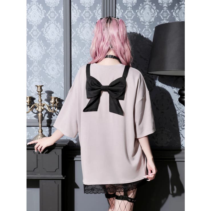 病みうさハーネスバックリボンTシャツ | NOEMIE | 詳細画像3 