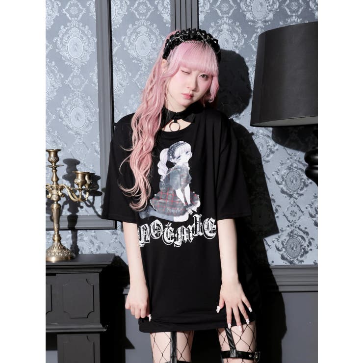 赤 | ロンリードール襟付きTシャツ | NOEMIE