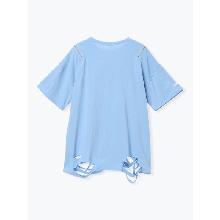 鉄線チェーンねこダメージユニセックスTシャツ | NOEMIE | 詳細画像14 