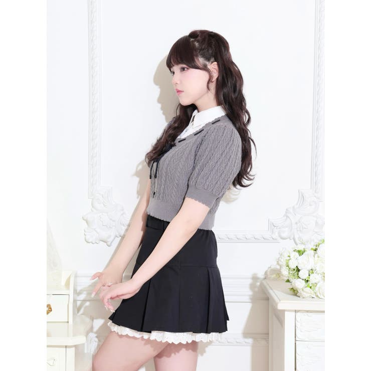 ハートケーブルレイヤードリボンニット | NOEMIE | 詳細画像5 