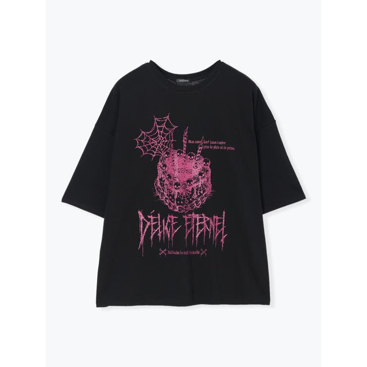ピンク | スカルケーキスパイダーTシャツ | NOEMIE