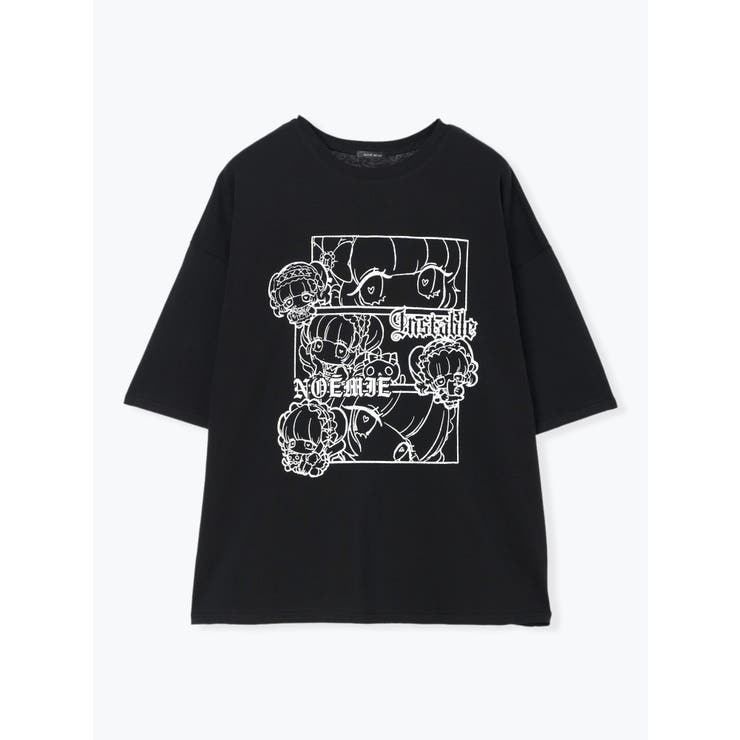 黒 | ロンリードール3コマTシャツ | NOEMIE