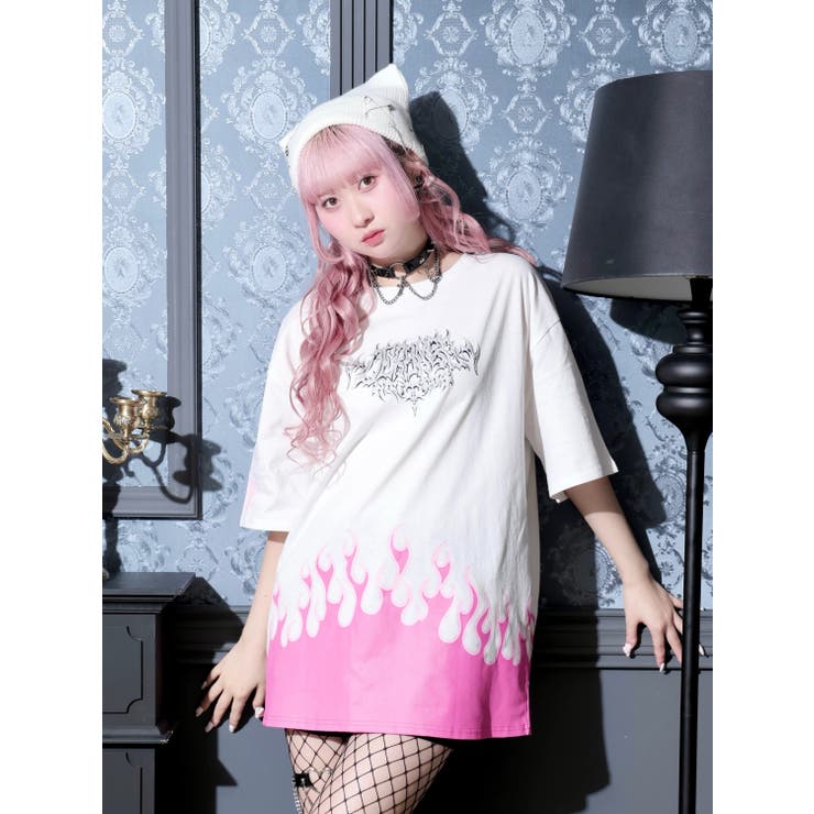 ファイヤープリントユニセックスTシャツ | NOEMIE | 詳細画像4 