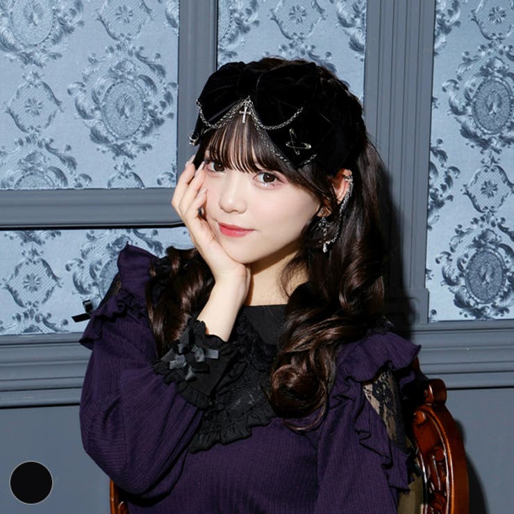 リボンいっぱいカチューシャ ベロア