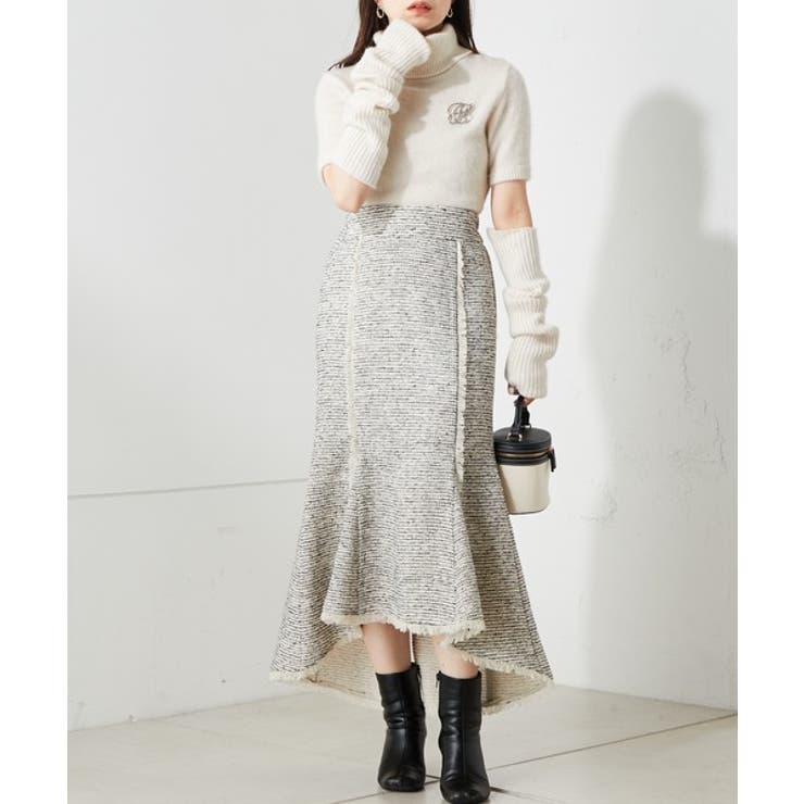 Chico】アームウォーマーハイネックアンゴラニット[品番：PALW0002511