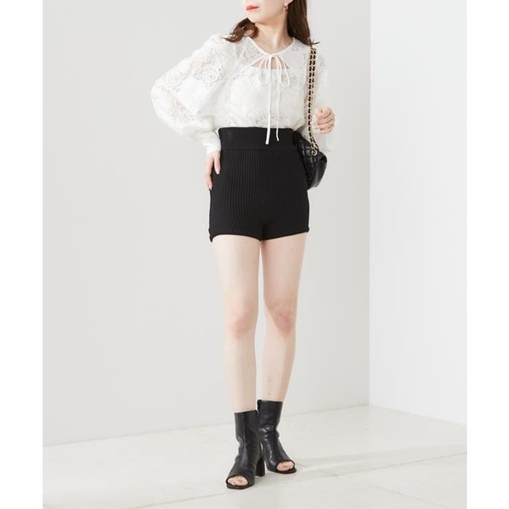 【Chico】バックZIPリブニットブルマ | PAL GROUP OUTLET | 詳細画像2 