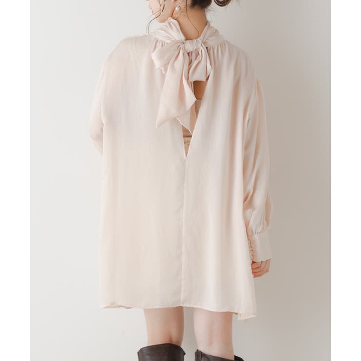 ボウ付き2WAYサテンBL