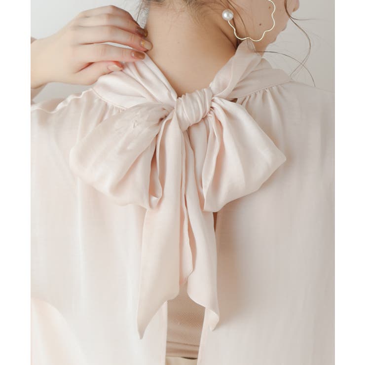 ボウ付き2WAYサテンBL