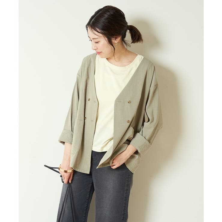 新品タグ付✨ダイアグラム ノーカラーシャギージャケット フォックスファー2way 新品タグ付✨ダイアグラム ノーカラーシャギージャケット