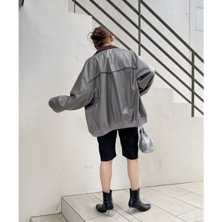 WHO'S WHO gallery】フェイクレザージップブルゾン[品番：PALW0000166