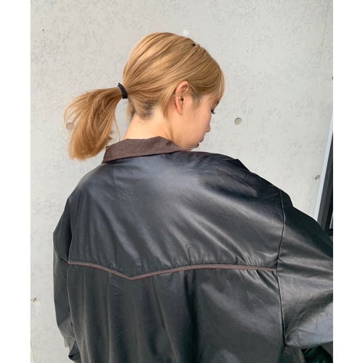 WHO'S WHO gallery】フェイクレザージップブルゾン[品番：PALW0000166