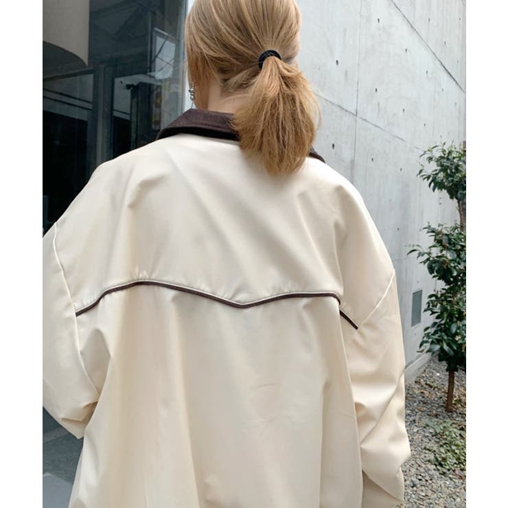 WHO'S WHO gallery】フェイクレザージップブルゾン[品番