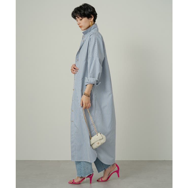 Loungedress】ストライプシャツOP[品番：PALW0001509]｜PAL