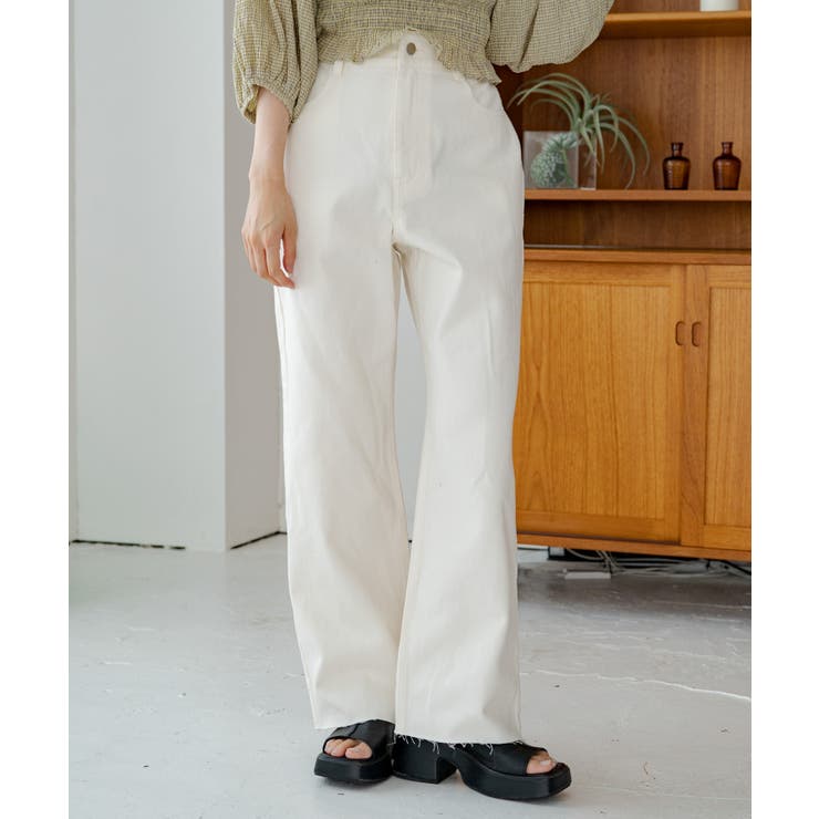 Kastane】ハイウエストストレートデニムパンツ[品番