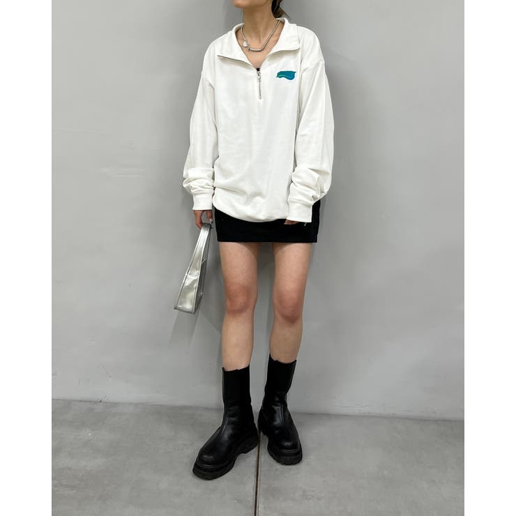 WHO'S WHO gallery】SLOPPY シルエットハーフジップ[品番
