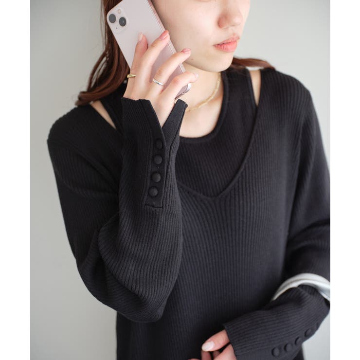 【Discoat】リブレイヤードワンピース[品番：PALW0002271]｜PAL GROUP  OUTLET（パルグループアウトレット）のレディースファッション通販｜SHOPLIST（ショップリスト）