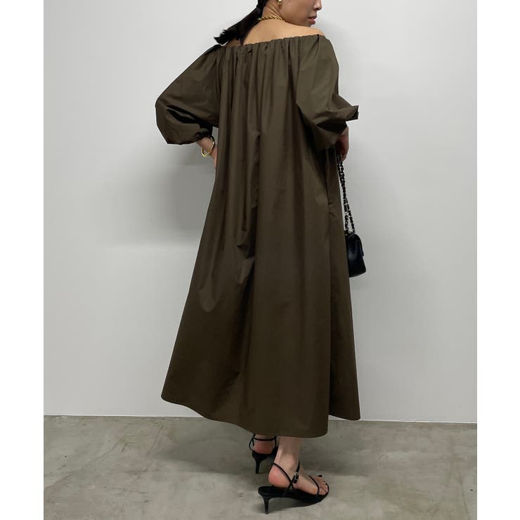 Loungedress】タイプライターオフショルOP[品番:PALW0002388 Loungedress】タイプライターオフショルOP[品番:PALW0002388