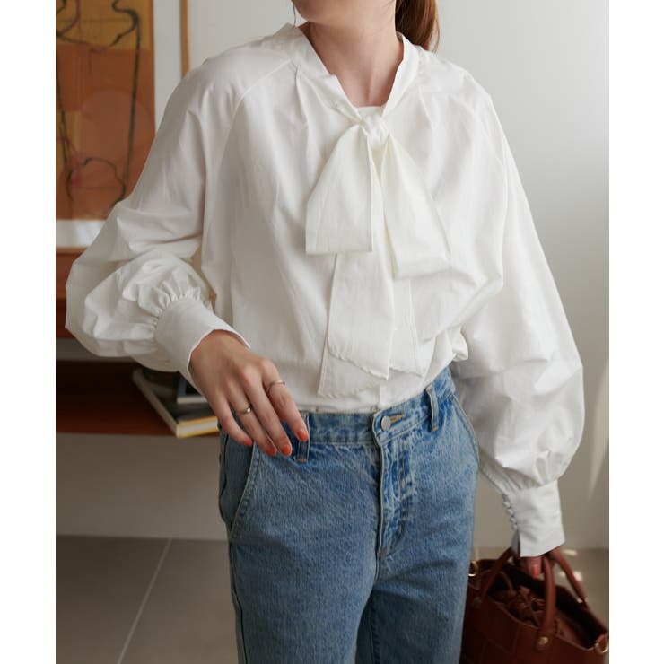 【Discoat】ブロード2WAYボウタイブラウス | PAL GROUP OUTLET | 詳細画像7 