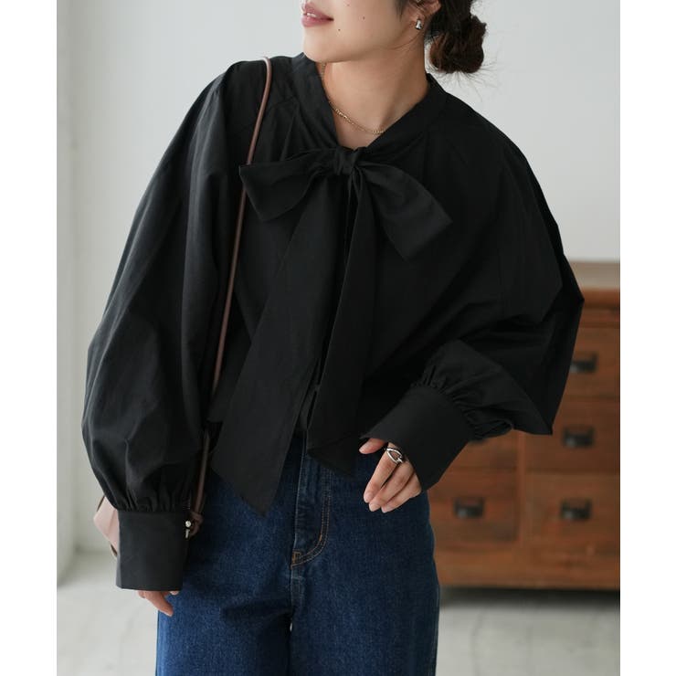 【Discoat】ブロード2WAYボウタイブラウス | PAL GROUP OUTLET | 詳細画像14 