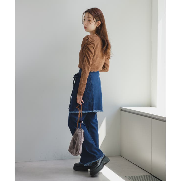 kastane/シャーリング/0/黒 新色追加/5色展開/S.Lサイズ展開/無地&チェック】シャーリング