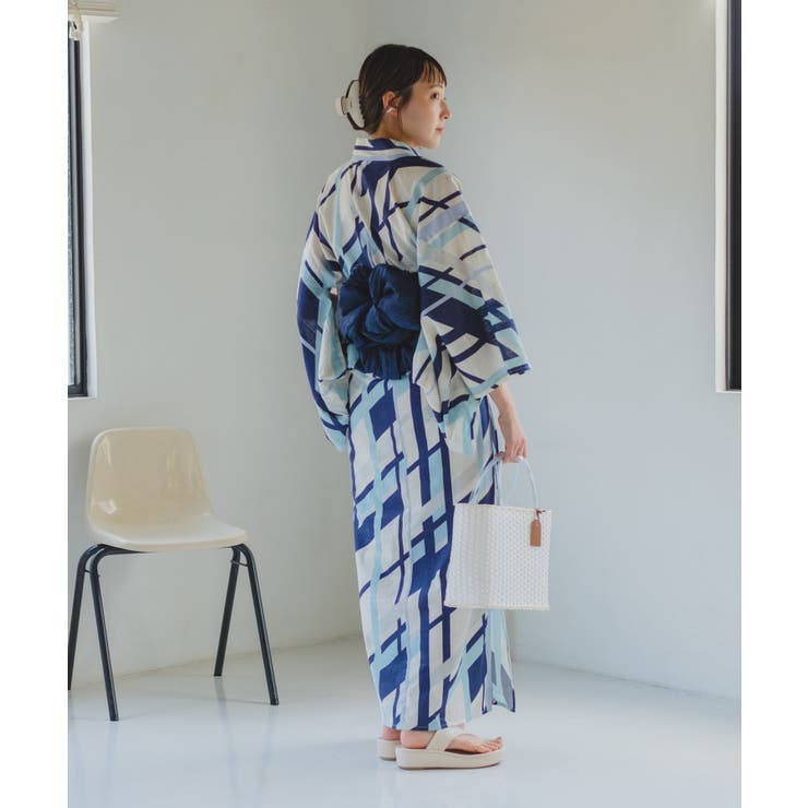 Kastane モダン柄浴衣イエロー2023 Kastane（カスタネ）の「モダン柄浴衣（浴衣）」 - WEAR