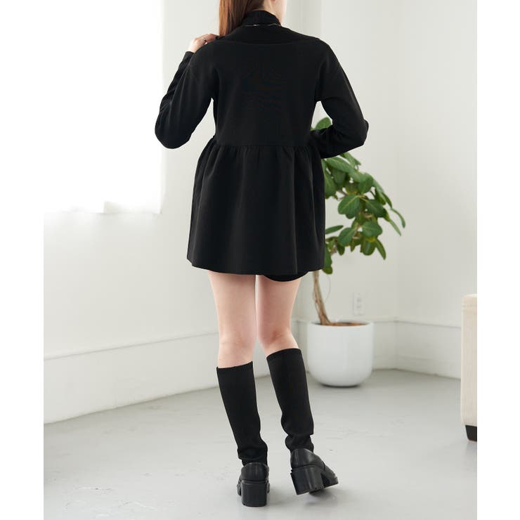 Chico  2WAYオフショルペプラムZIPカーディガン アイボリー チコ Chico 2WAYオフショルペプラムZIPカーディガン （WHT